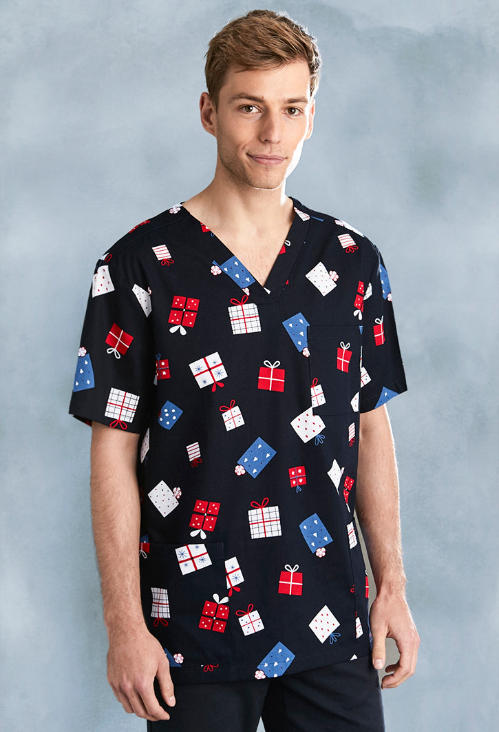 Mens christmas deals scrub tops