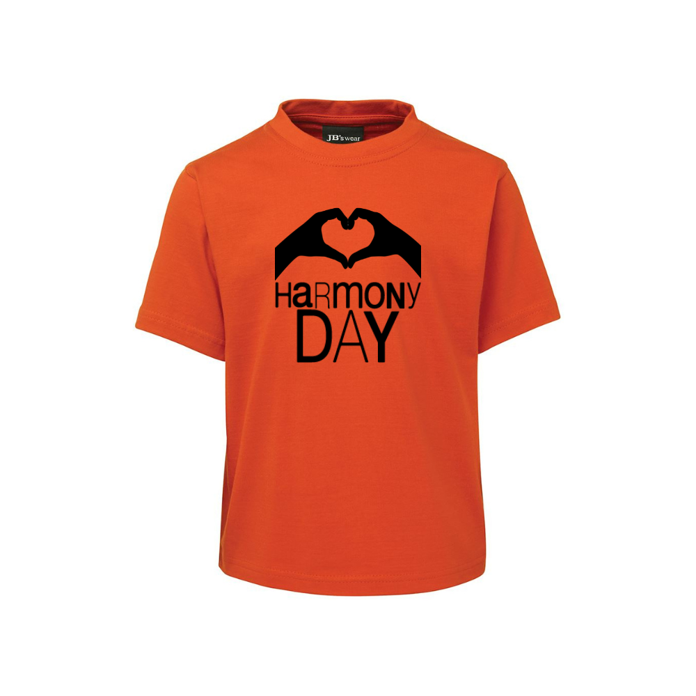 Kids Harmony Day T-Shirt Heart Hands Emoji