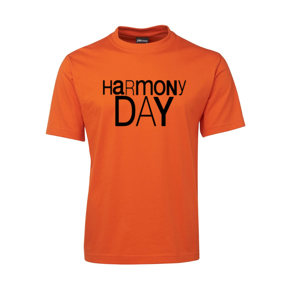 Adults Harmony Day T-Shirt Harmony Text