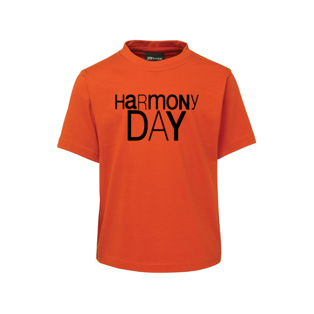 Kids Harmony Day T-Shirt Harmony Text