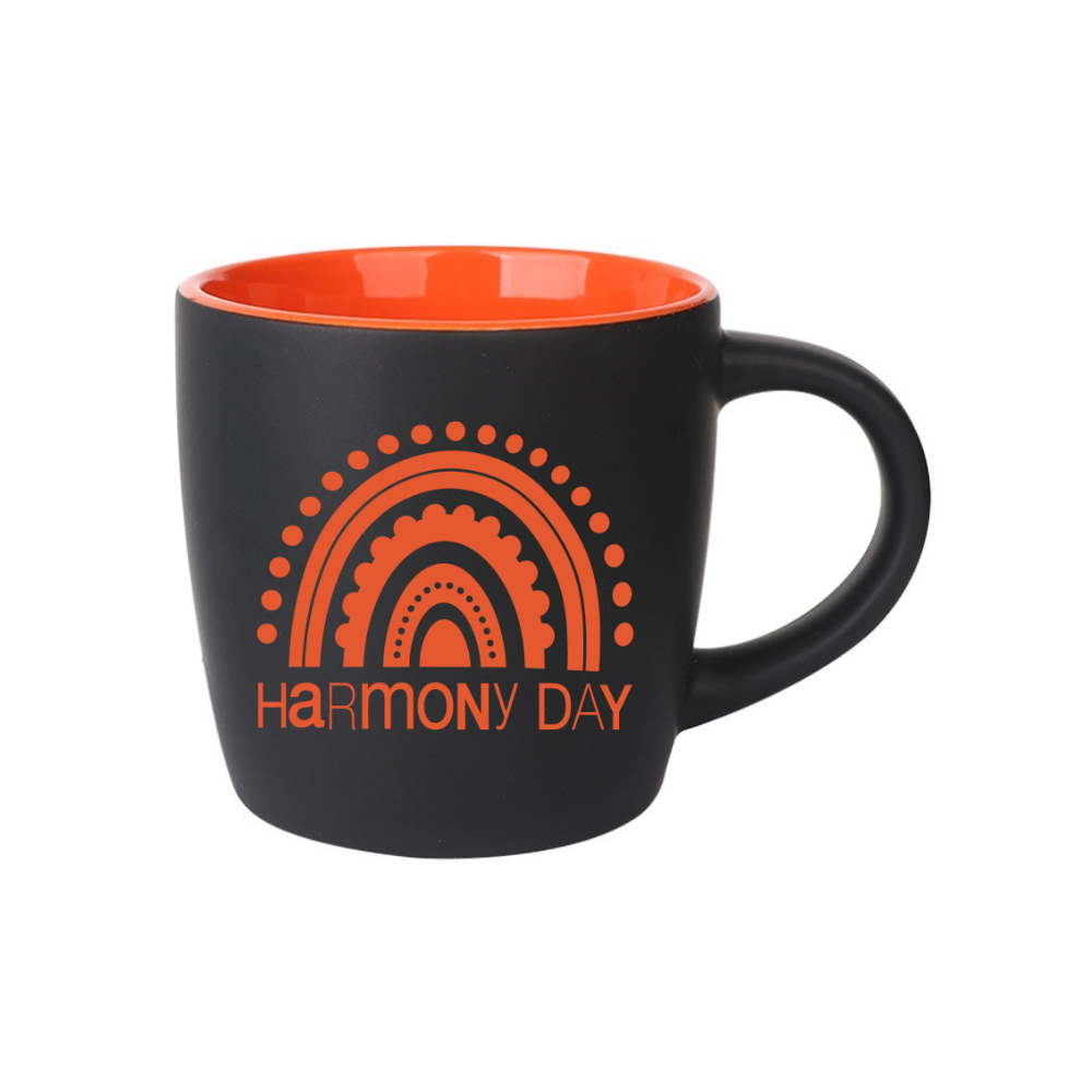 Harmony Day Coffee Mug Orange Rainbow