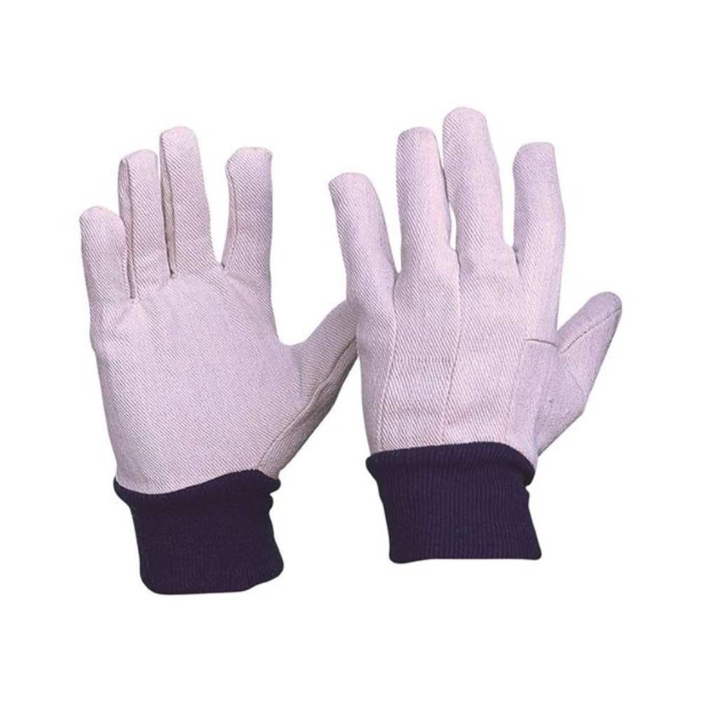 PRO Choice Cotton Drill Blue Knit Wrist Gloves (Pair)