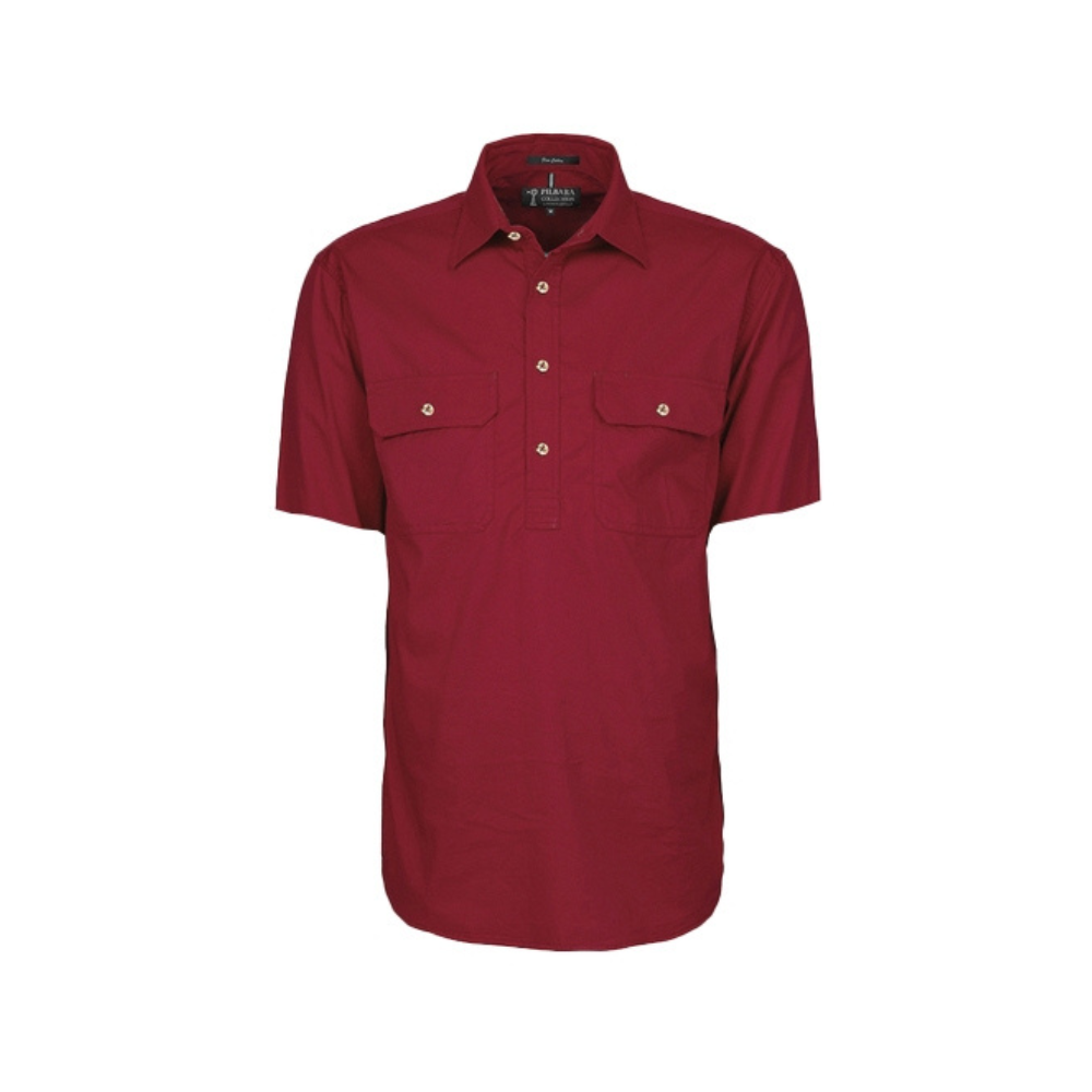 Ritemate Mens Pilbara Closed Front Short Sleeve Shirt RM200CFS - Ochre